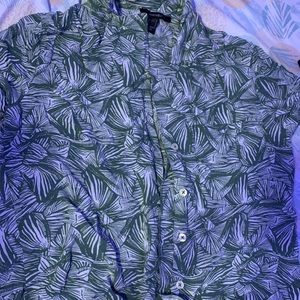 Green button down